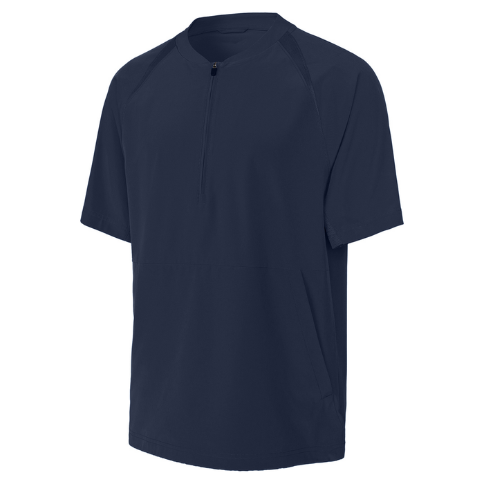 Navy 1/2 Zip Short Sleeve Speed Jacket