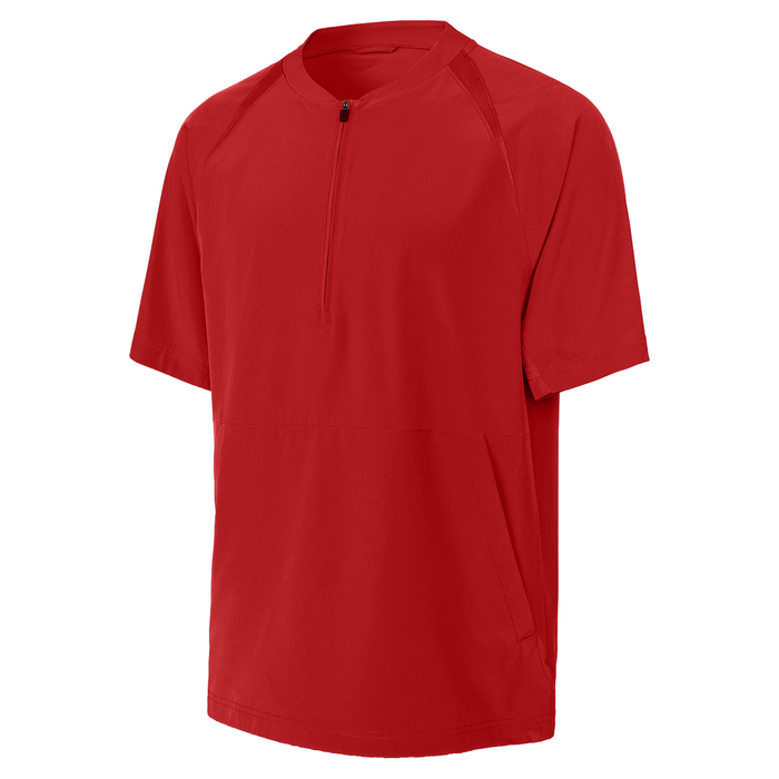 Red 1/2 Zip Short Sleeve Speed Jacket