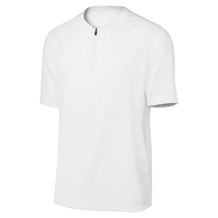 White 1/2 Zip Short Sleeve Speed Jacket