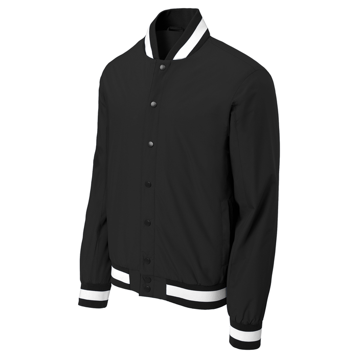 Black Insulated Varsity Jacket