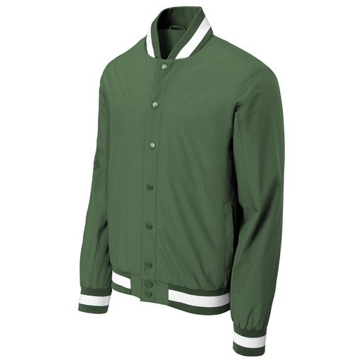 Forest Green Insulated Varsity Jacket