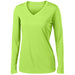 Lime Ladies LoSleeve V-Neck Moisture Wicking Athletic T-Shirt