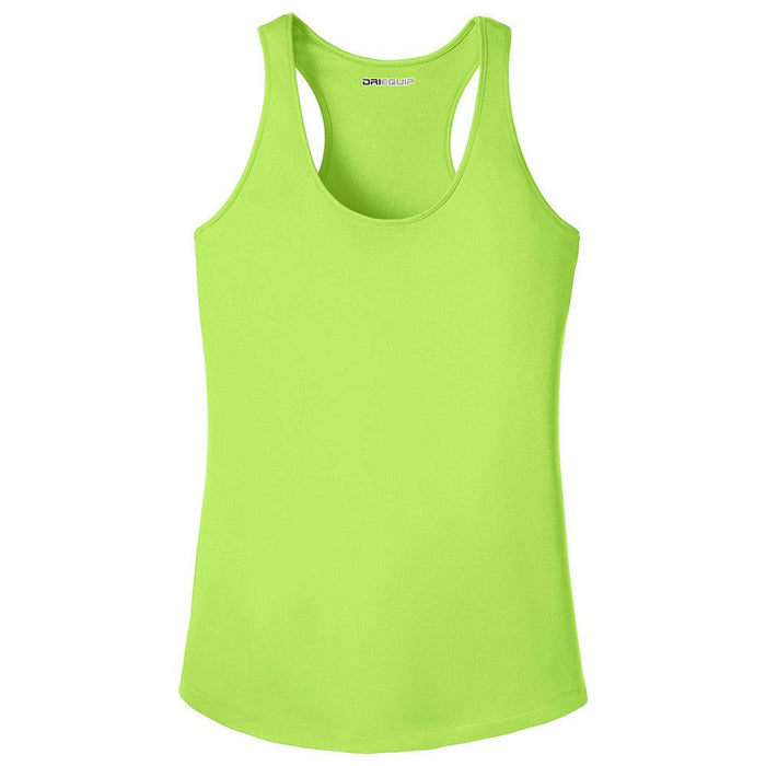 Lime Green Ladies Moisture Wicking Racerback Tank Top