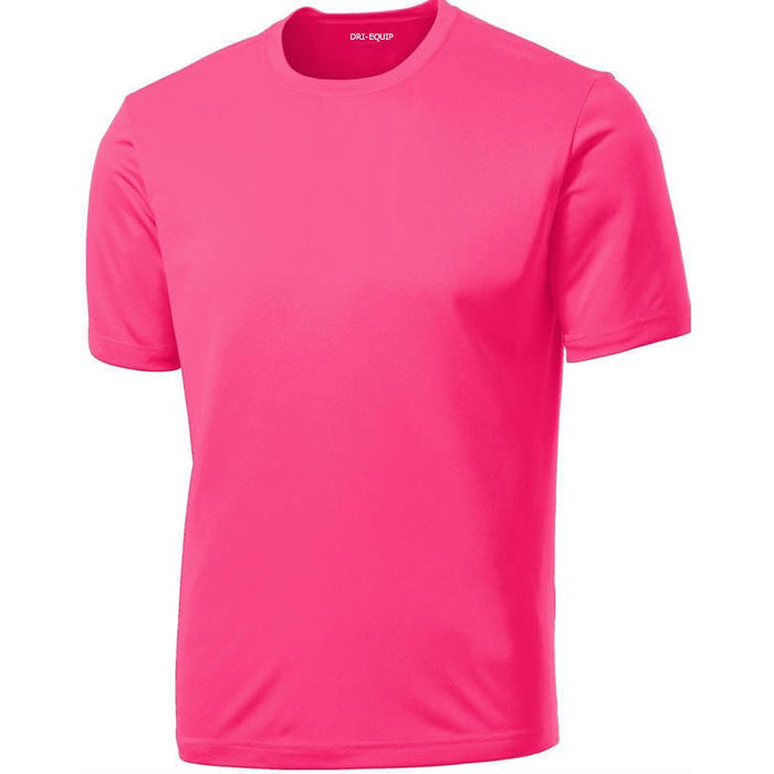 Neon Pink youth moisture wicking shirt