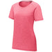 Pink Raspberry Ladies Tri-Blend Wicking Raglan Workout Tee