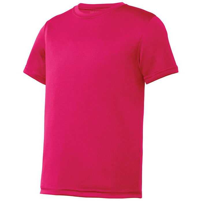 Pink Raspberry youth moisture wicking shirt