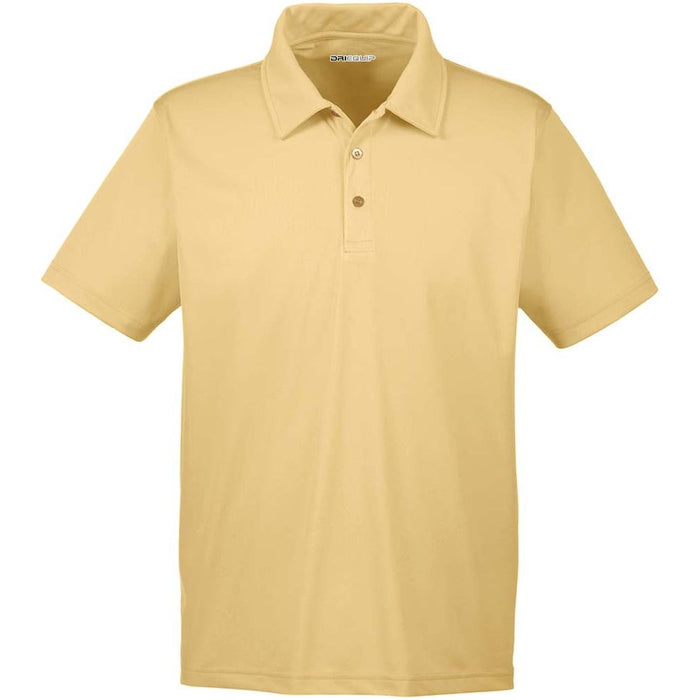 Vegas Gold Men's Snag Protection Polo - Front view featuring a rich golden hue and advanced snag protection technology.