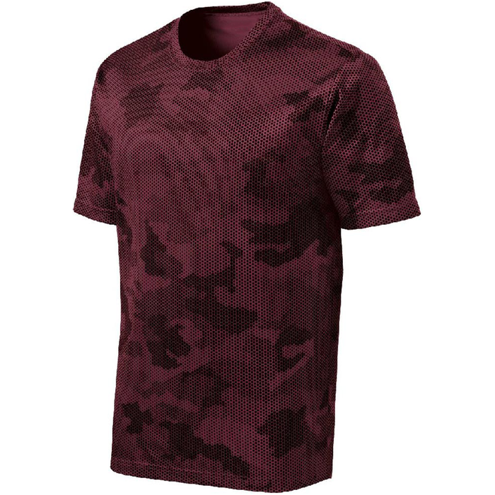 Maroon CamoHex Tee