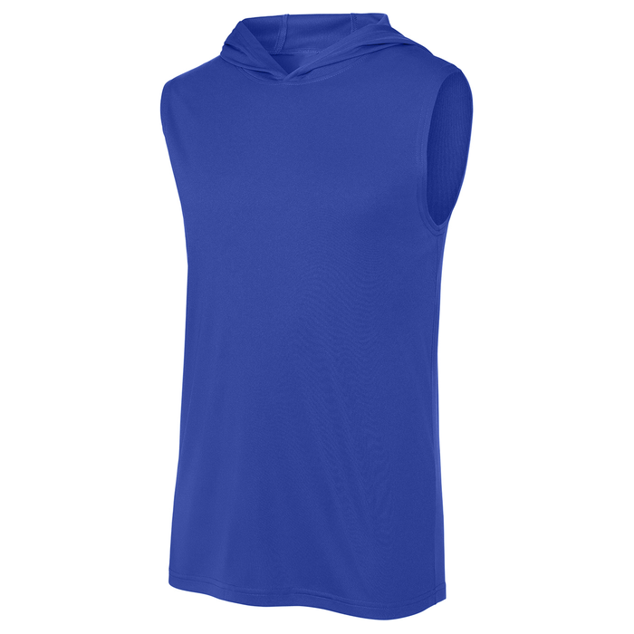 True Royal Sleeveless Moisture Wicking Muscle Hoodie