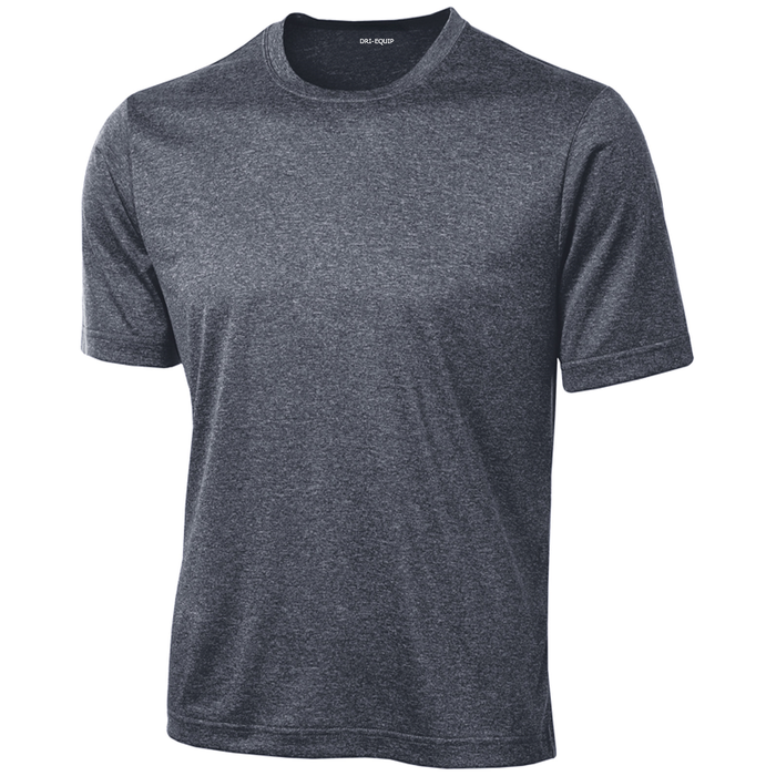 Navy TALL Short Sleeve Moisture Wicking Heathered Athletic T-Shirts