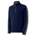 Navy/Iron Grey Textured Stripe 1/4-Zip Pullover