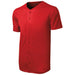 Red Men's Moisture Wicking Tough Mesh Full-Button Jersey