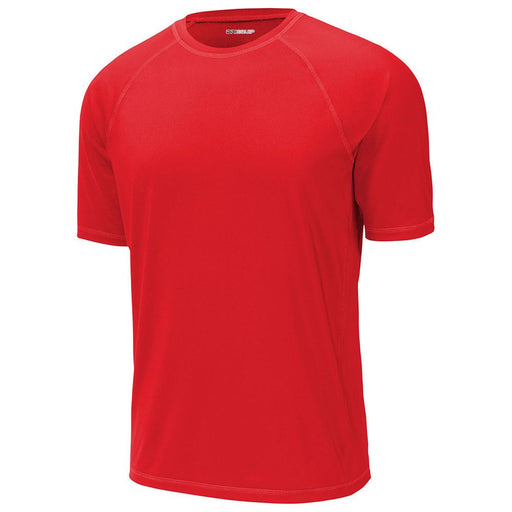 Red Men's UPF50 Rash Guard Tee Shirt