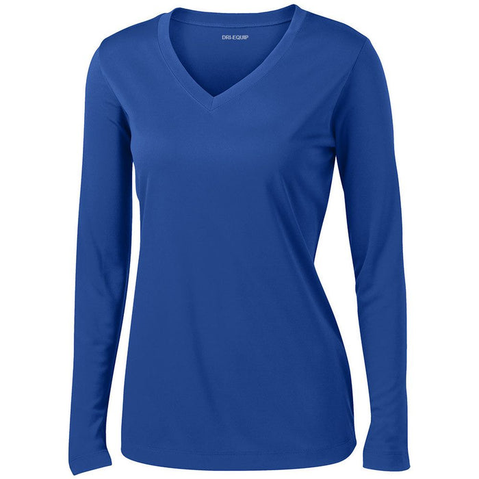 Royal Ladies LoSleeve V-Neck Moisture Wicking Athletic T-Shirt