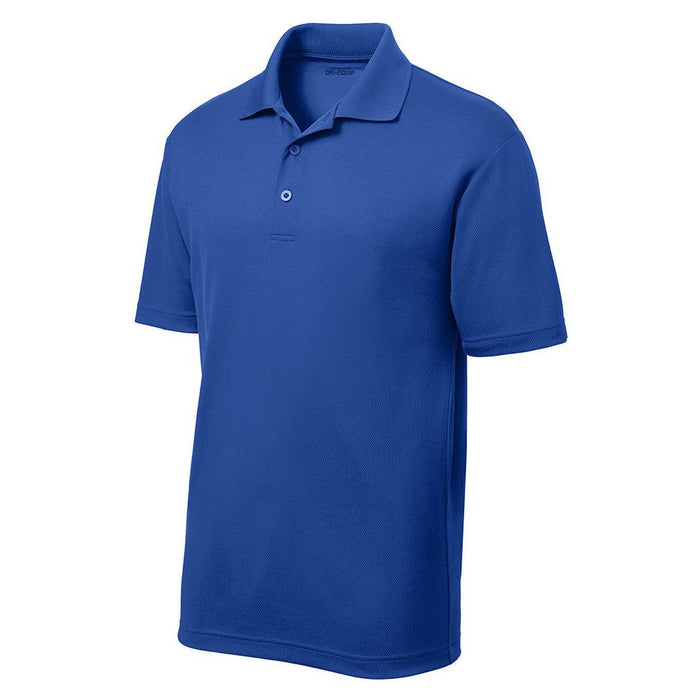 Men's Moisture Wicking Short Sleeve Polo in Royal – a rich and royal blue for a classic and regal appearance.