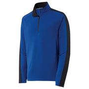 Royal/Black Textured Stripe 1/4-Zip Pullover