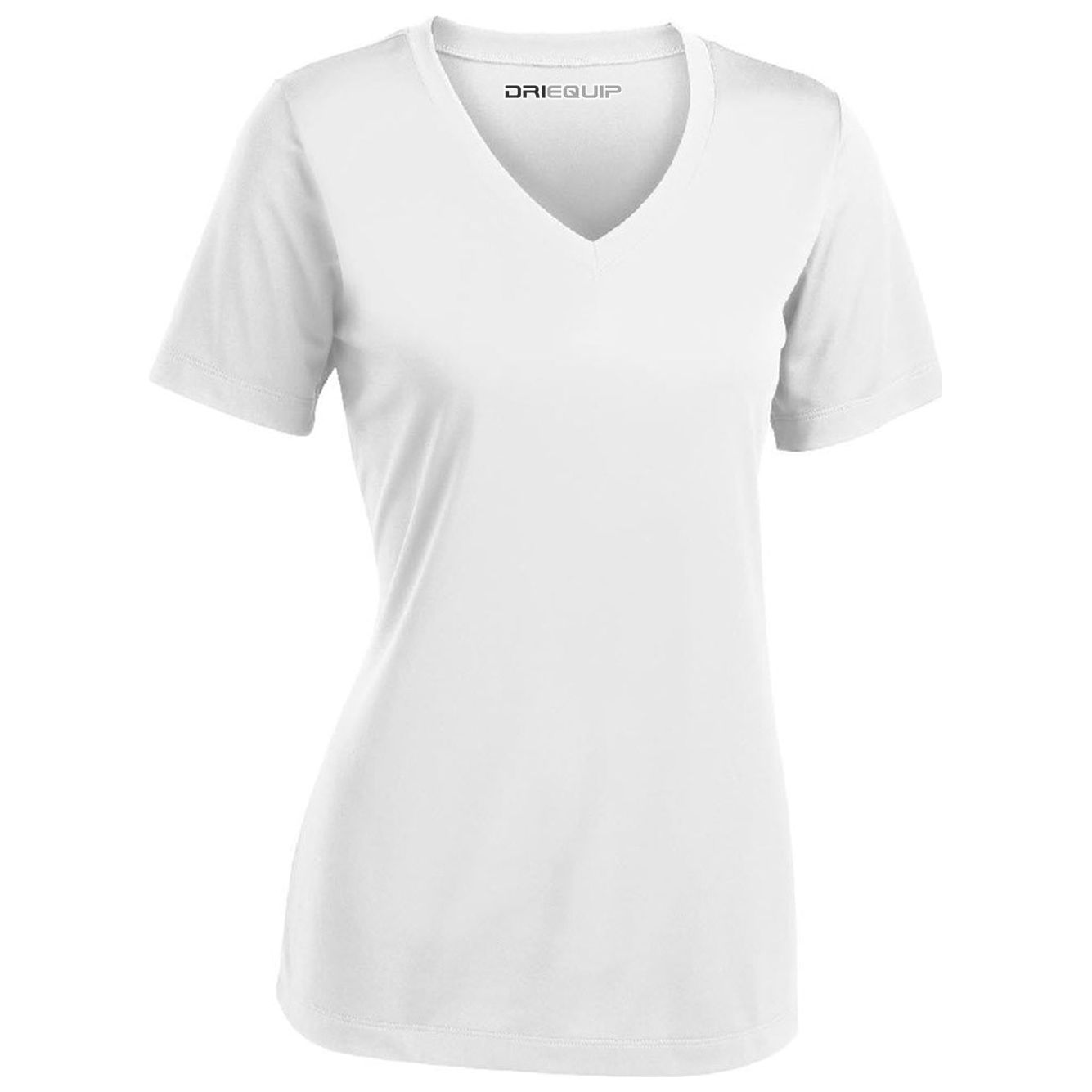 white v neck dri fit
