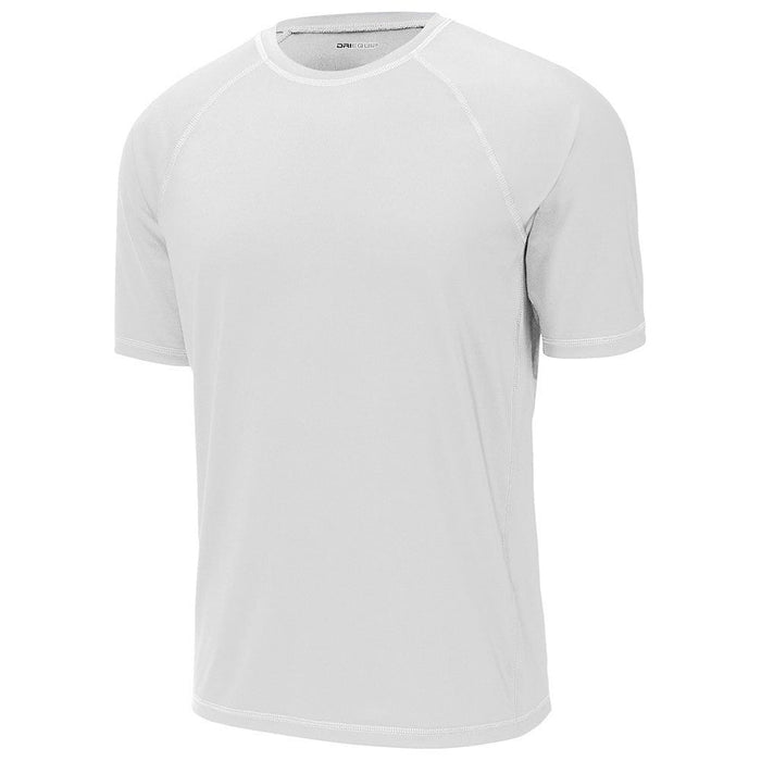 White Men's UPF50 Rash Guard Tee Shirt