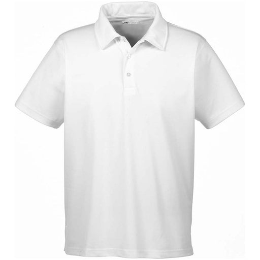 Classic White Men's Snag Protection Polo - Front view highlighting timeless style and superior performance.