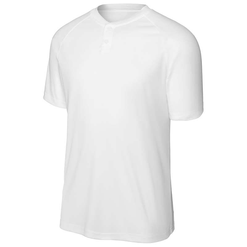 White Dash 2-Button Henley