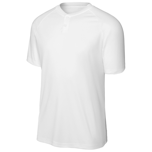 White Dash 2-Button Henley