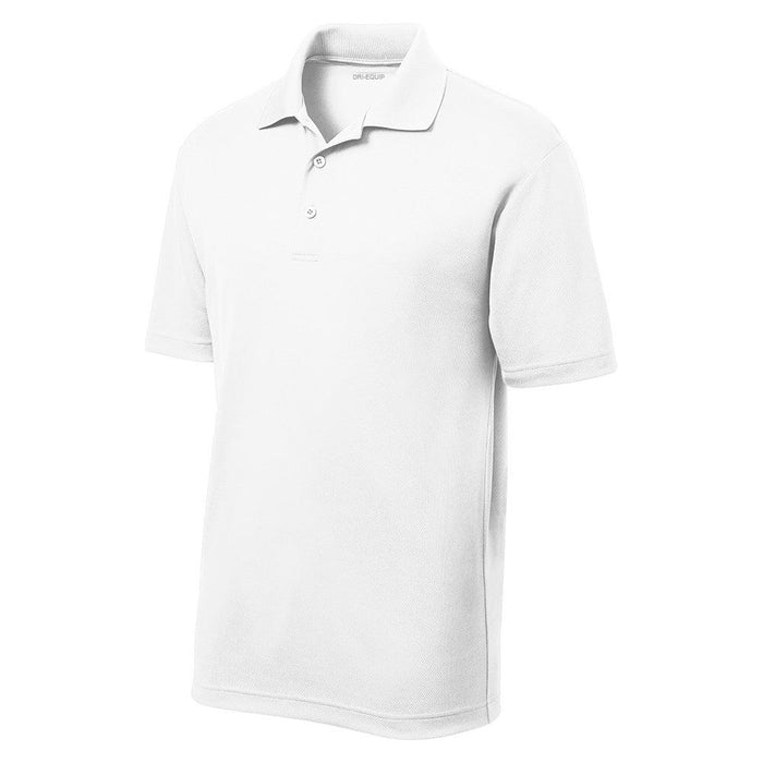 Men's Moisture Wicking Short Sleeve Polo in White – a crisp and clean white for a timeless and fresh style.