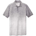 Ombre Heather Polo in White Graphite – Sleek and Trendy Sublimated Print.